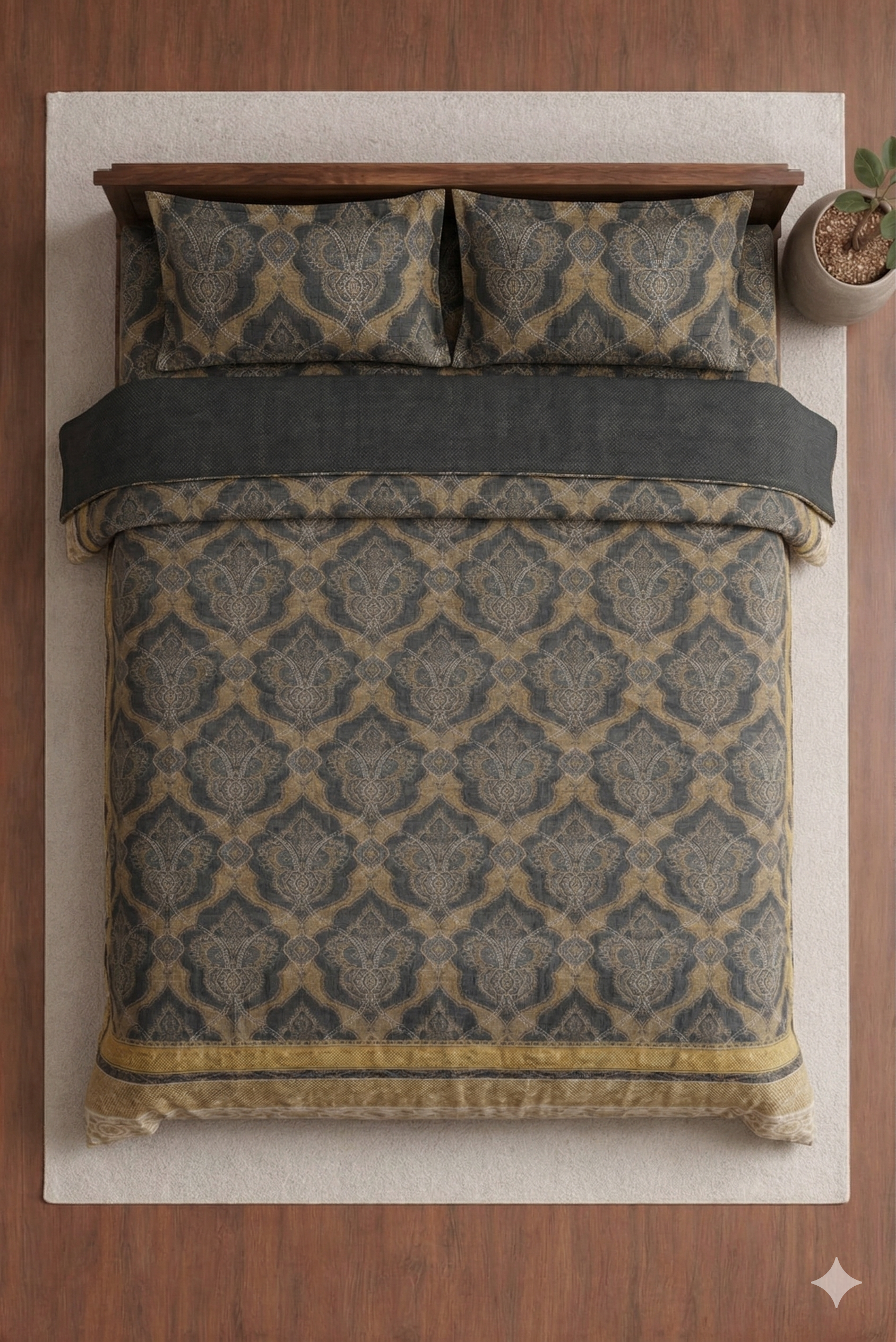 Italian Meenakari Besdsheet set