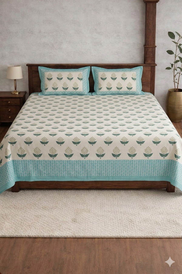 Designer Soft Printed Double Bedsheet