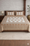 Block jaal Jaipuri Designer Bedsheet