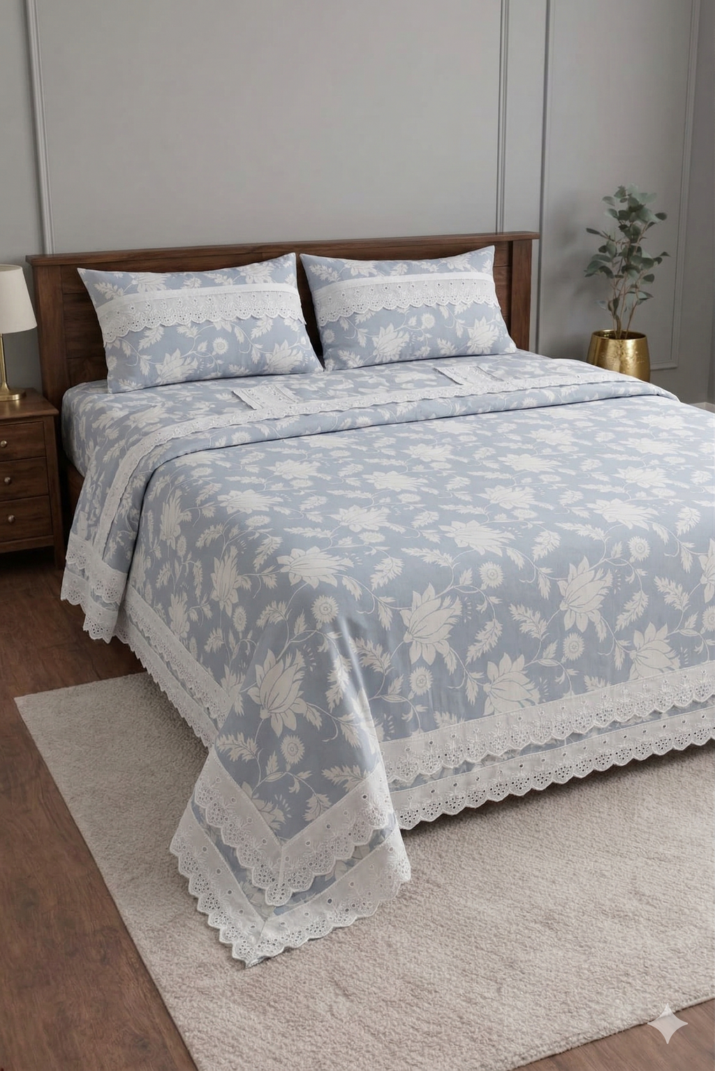 Anokhi Premium Blue Bedding Set