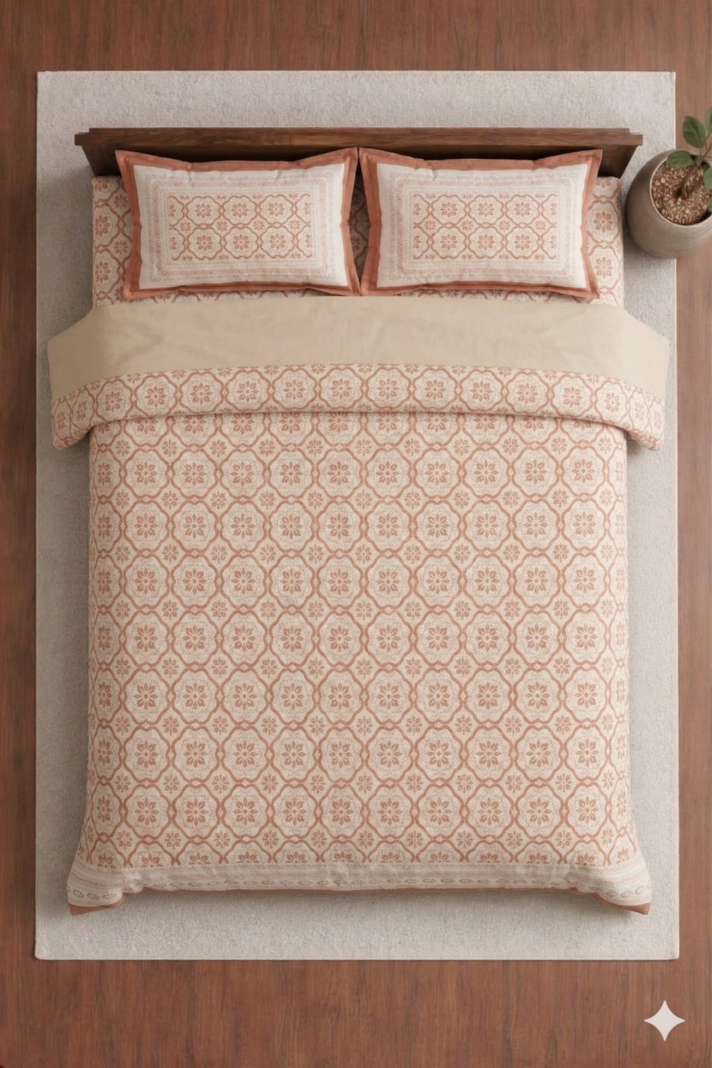 Tulip Rose Designed premium Bedsheet Set