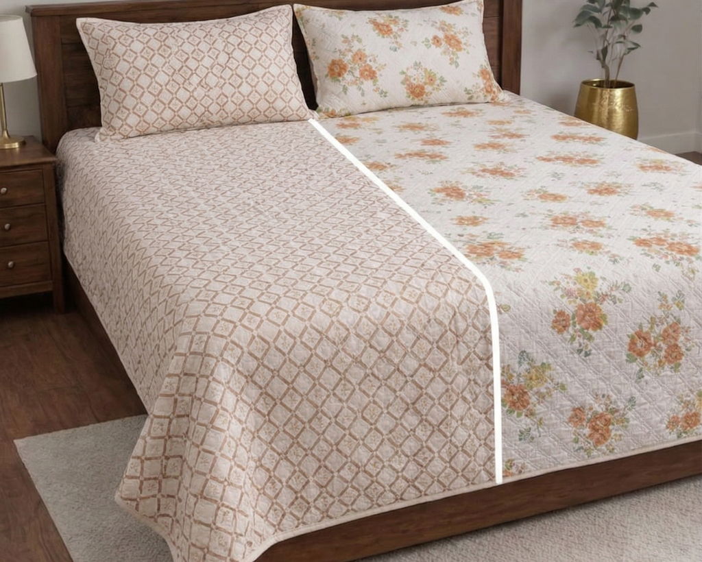 Reversible Double Sided Quilted Bedcover