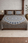 Block jaal Jaipuri Designer Bedsheet