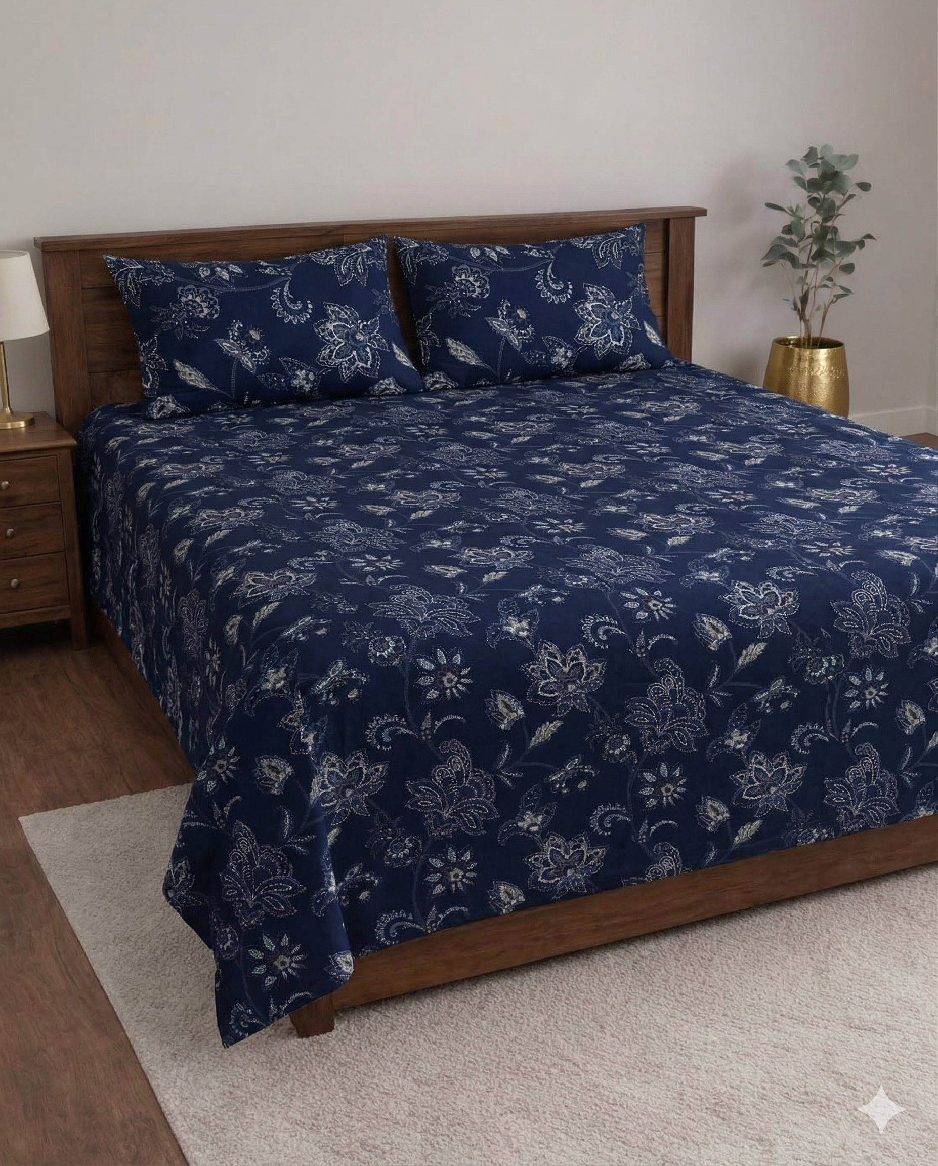 Italian Meenakari Designed Bedsheet set
