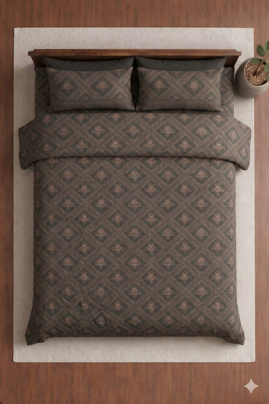 German Meenakari Designed Bedsheet set