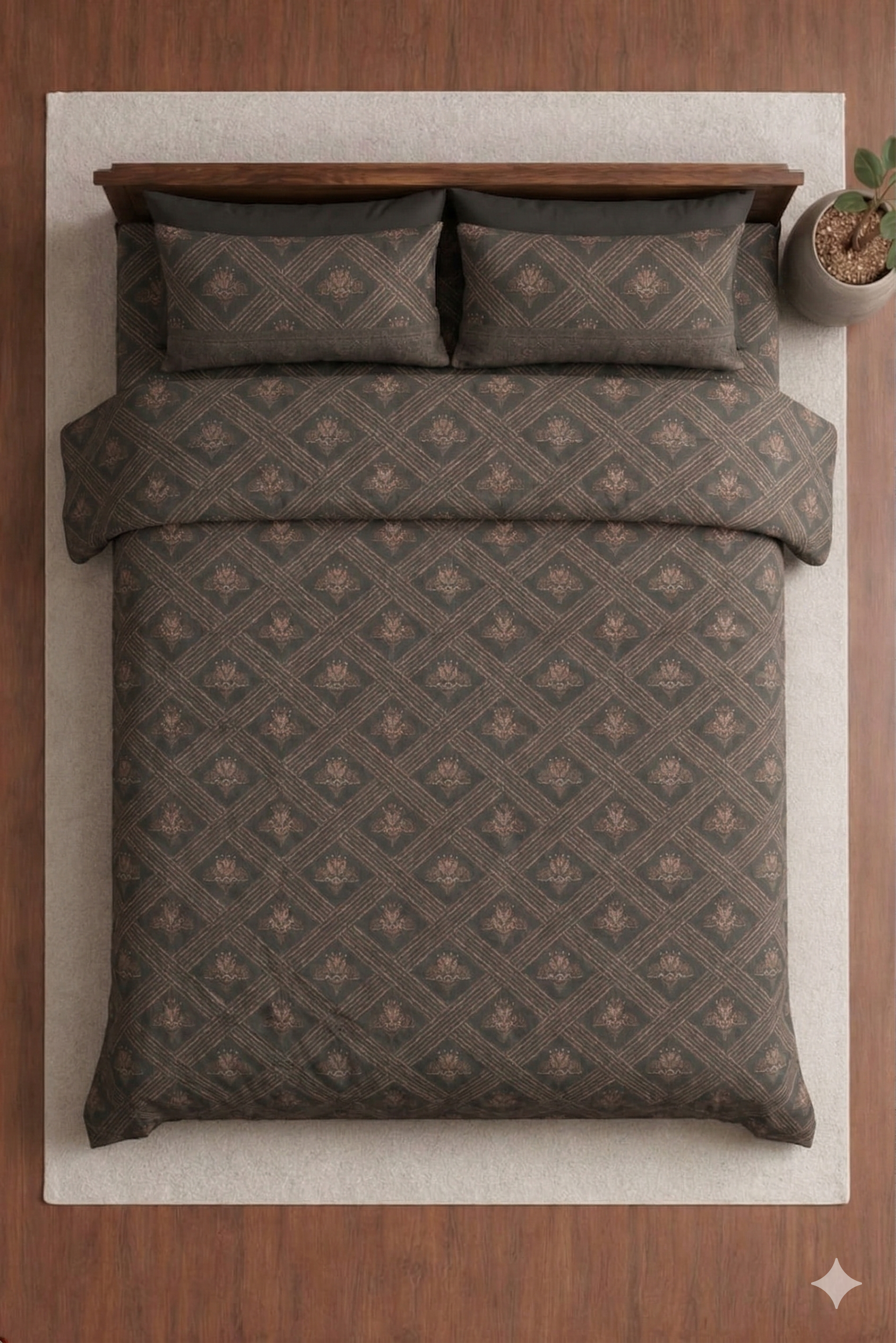 German Meenakari Designed Bedsheet set