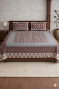 Block jaal Jaipuri Designer Bedsheet