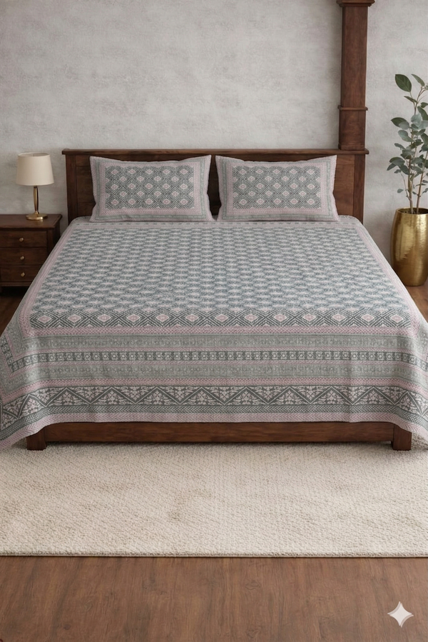 Designer Soft Printed Double Bedsheet