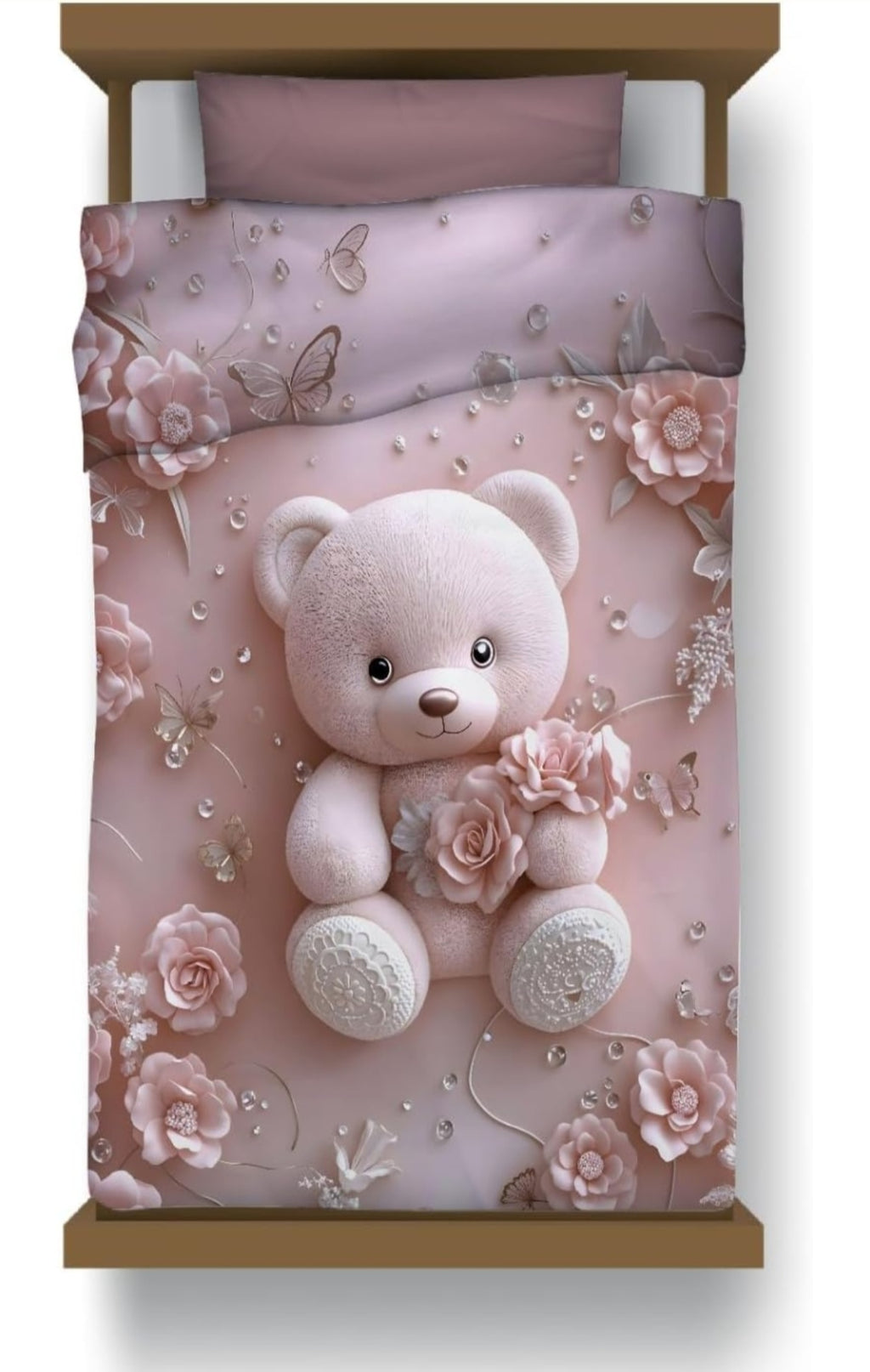 7D Printed Teddy Ultra Soft Single Bed AC Quilt for Cozy Sleep
