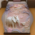 7D Printed Elephant Ultra Soft Single Bed AC Quilt for Cozy Sleep