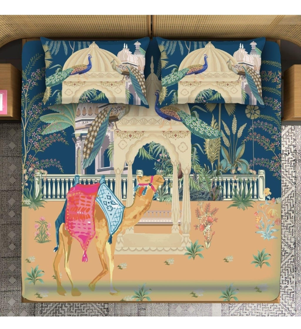 Bachpan 7D Camel Bedsheet Set