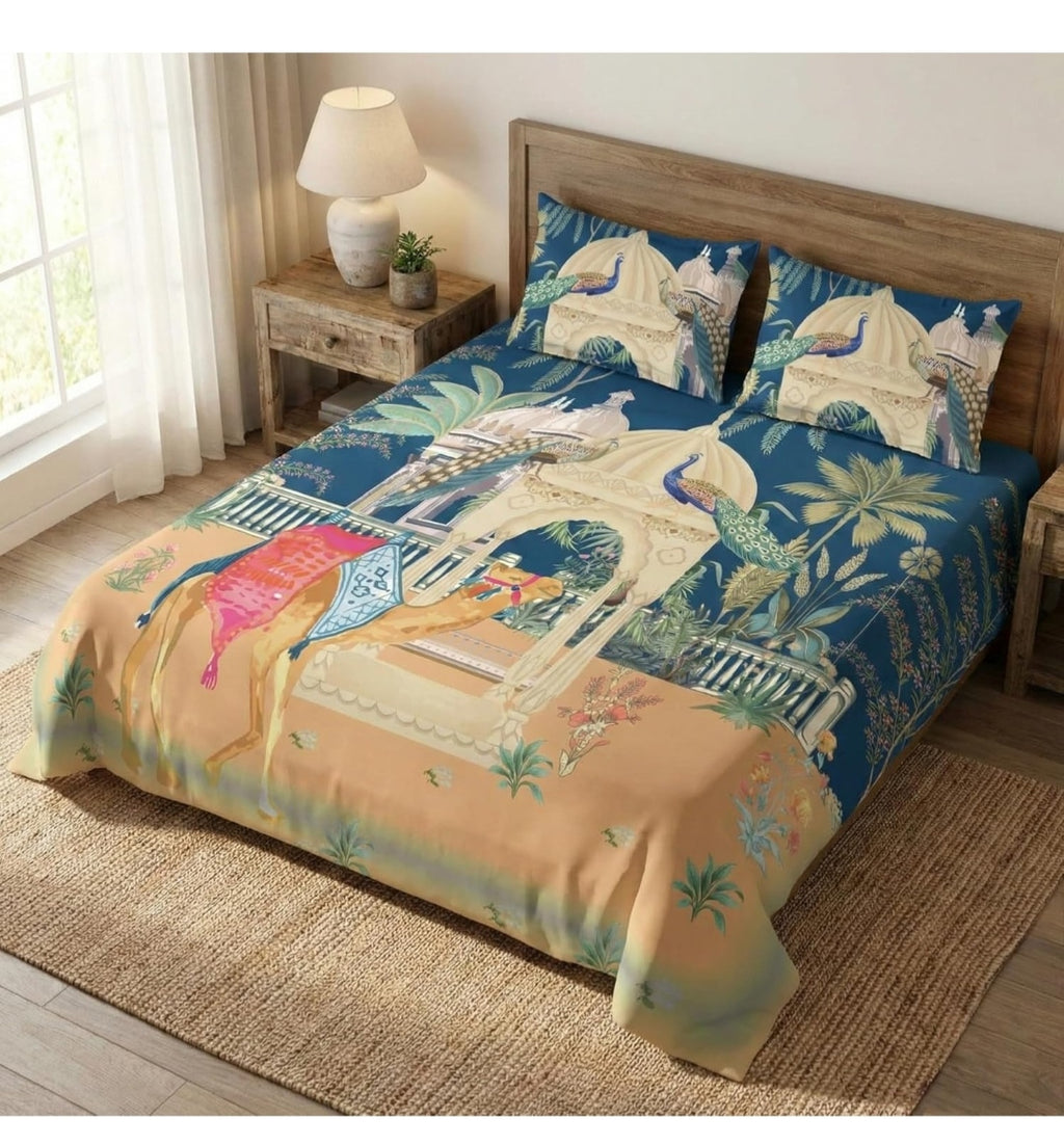 Bachpan 7D Camel Bedsheet Set