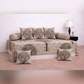 Rotary Handcrafted & Printed 8 Pcs Diwan Set