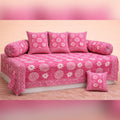 Dabu Printed 8 Pcs Diwan Set