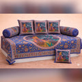Dabu Printed 8 Pcs Diwan Set
