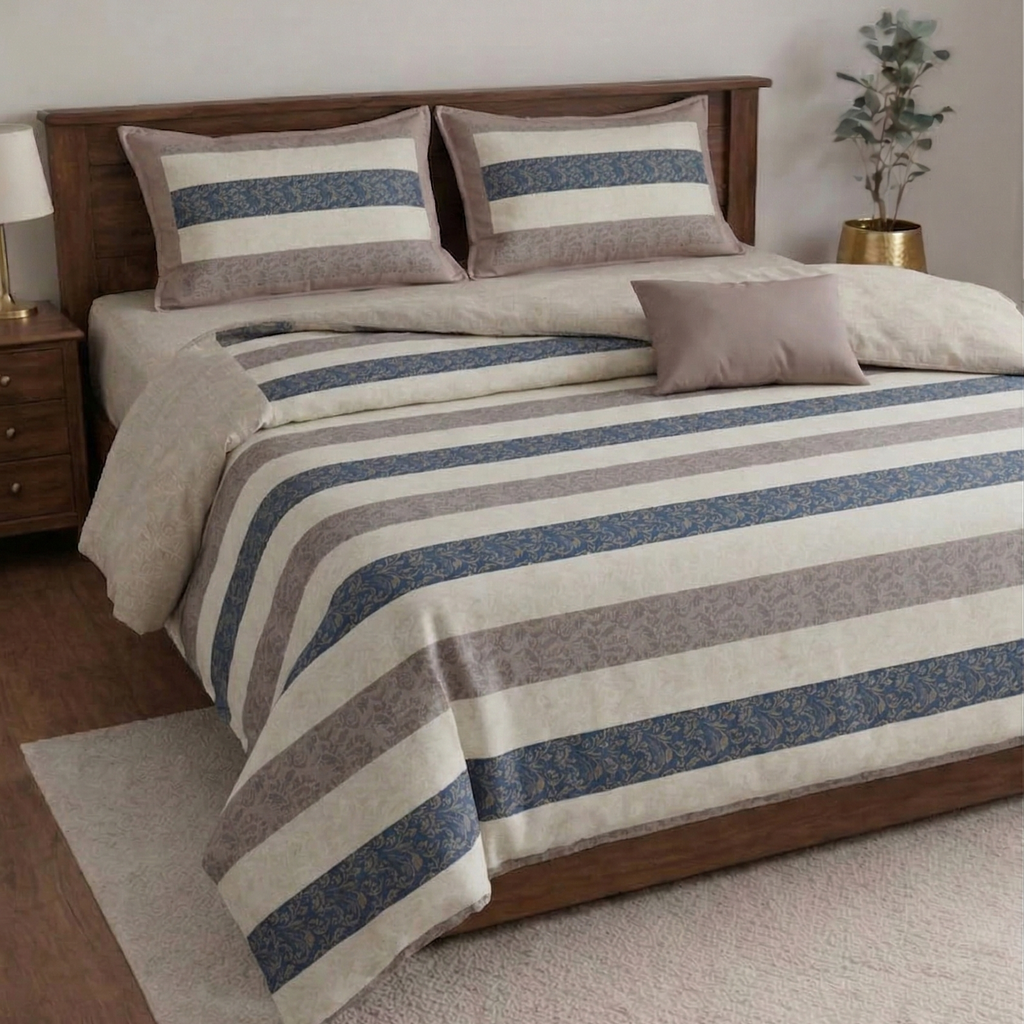 White Pearl Designer Bedsheet Set