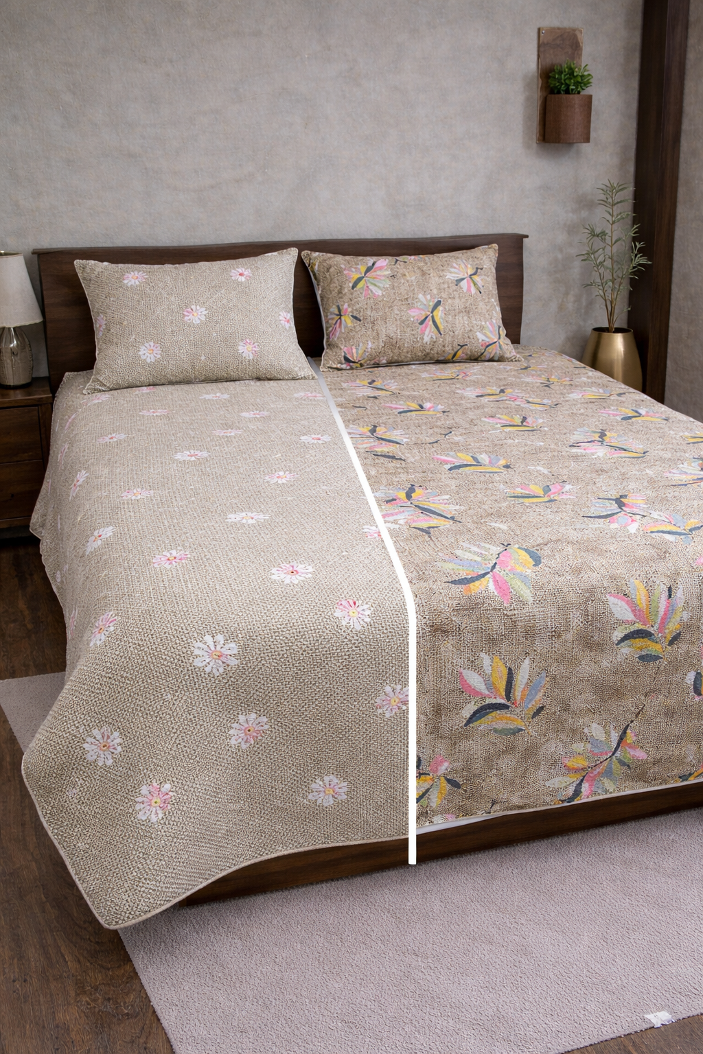 Reversible Double Sided Quilted Bedcover