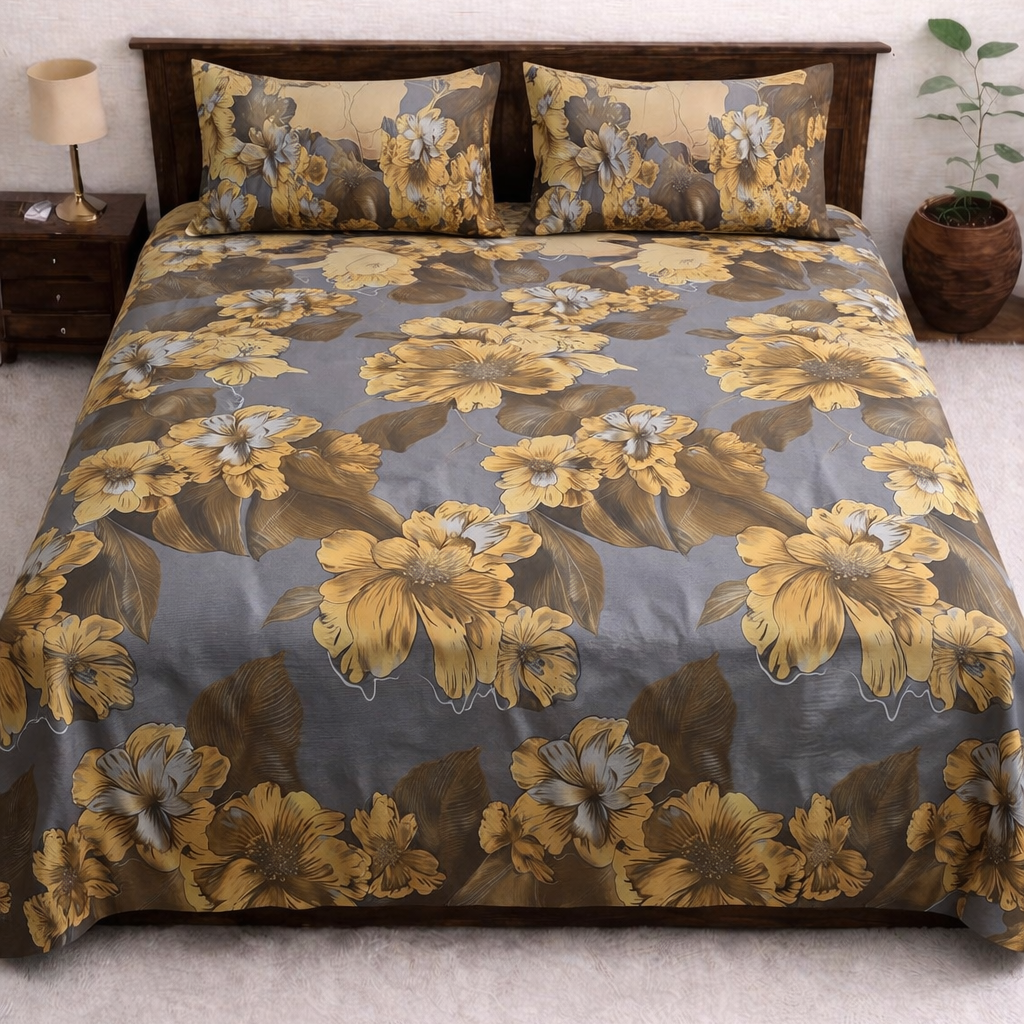 Unique Floral Bedsheet Set