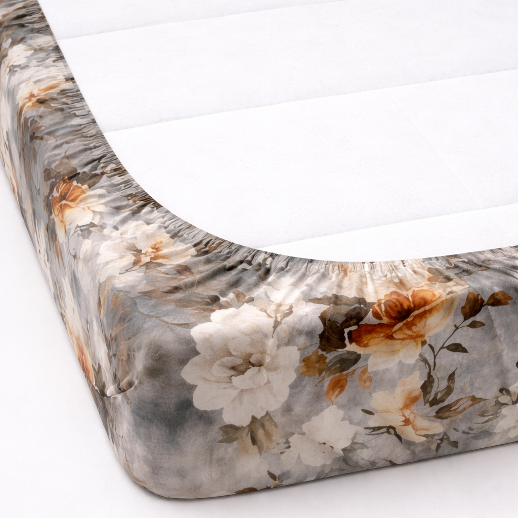 Skyfit- Digital Printed Elastic Fitted Bedsheet Set
