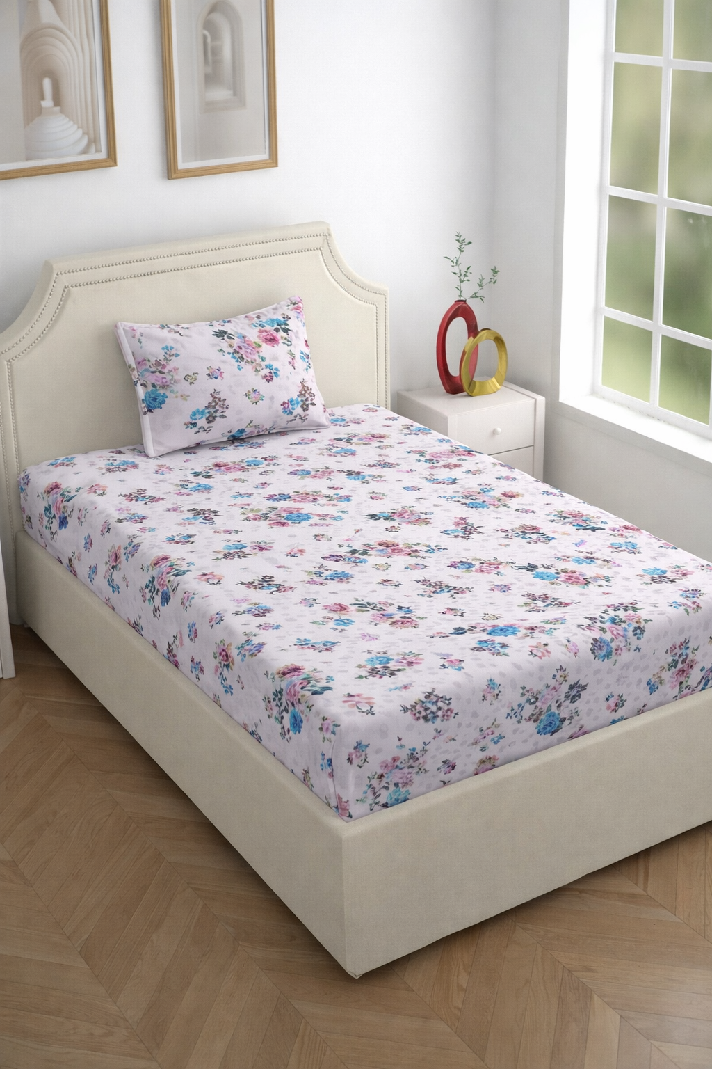 Everyday Designer Printed Single Bedsheet Set