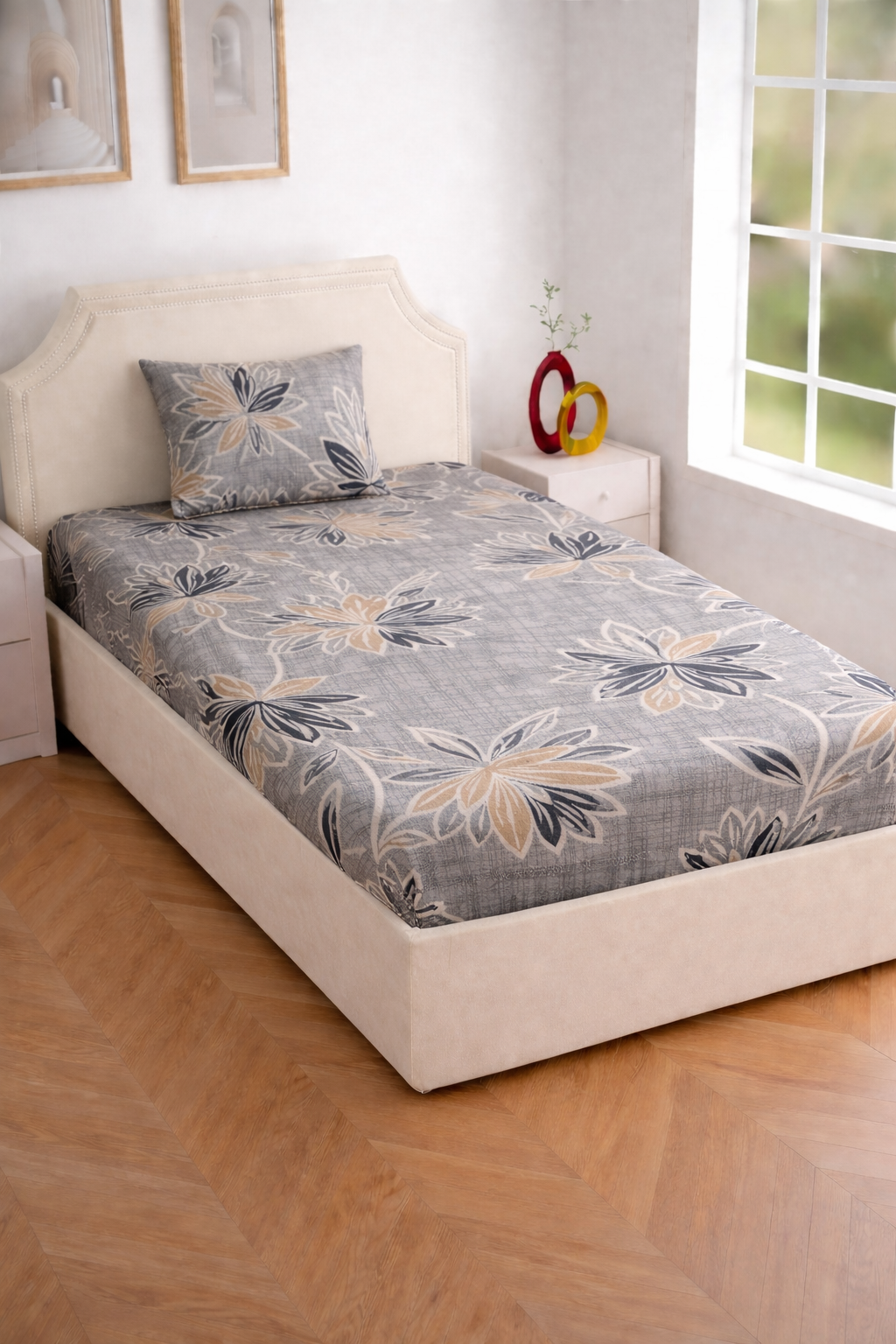 Liberty-Designer Printed Single Bedsheet Set