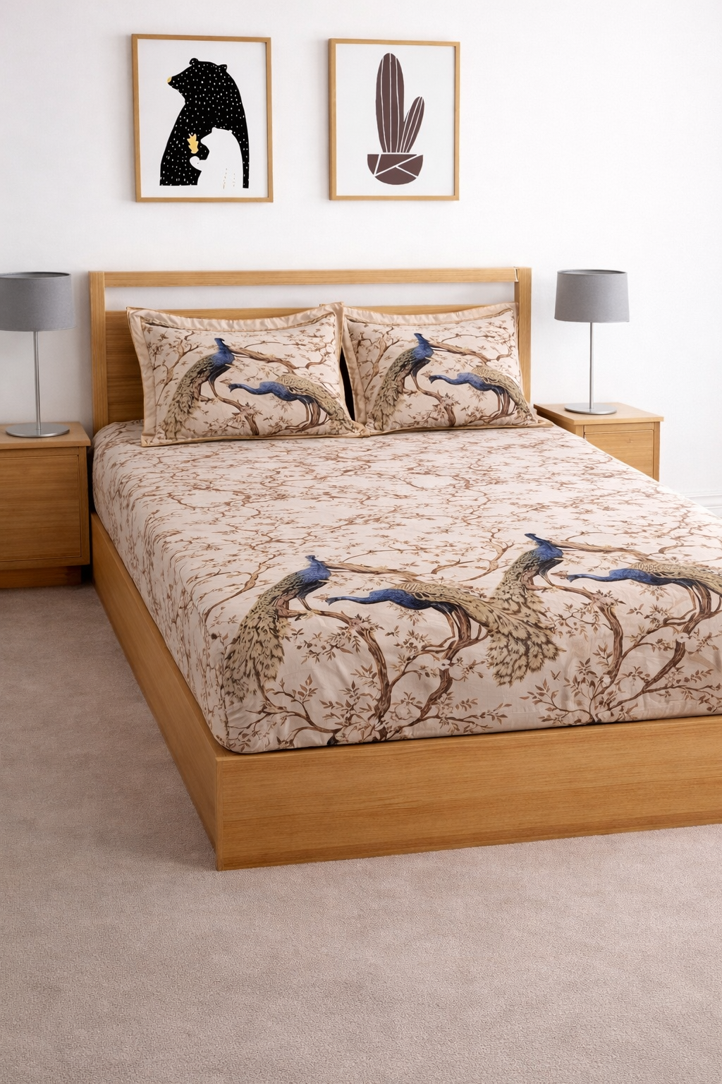 Skyfit- Digital Printed Elastic Fitted Bedsheet Set