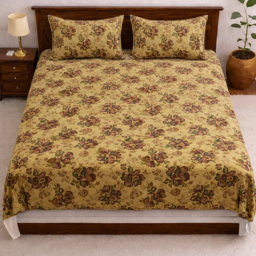Unique Floral Bedsheet Set