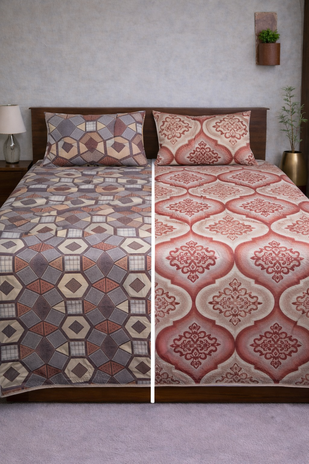 Reversible Double Sided Bedsheet Set