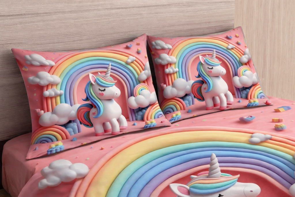 Ultra Smooth Digital 7D Unicorn Bedsheet set