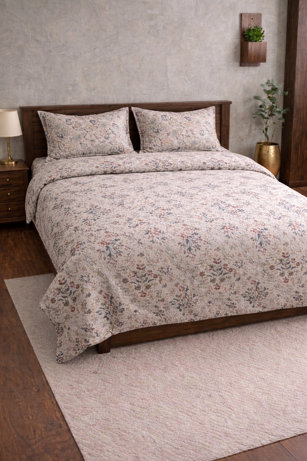 Boston Floral Print Packed Bedsheet set