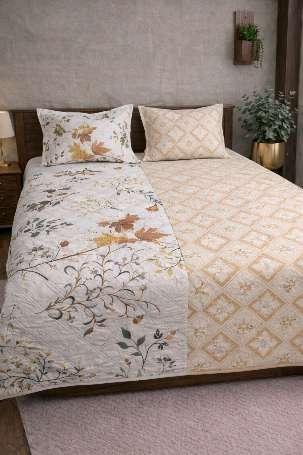 Reversible Double Sided Quilted Bedcover