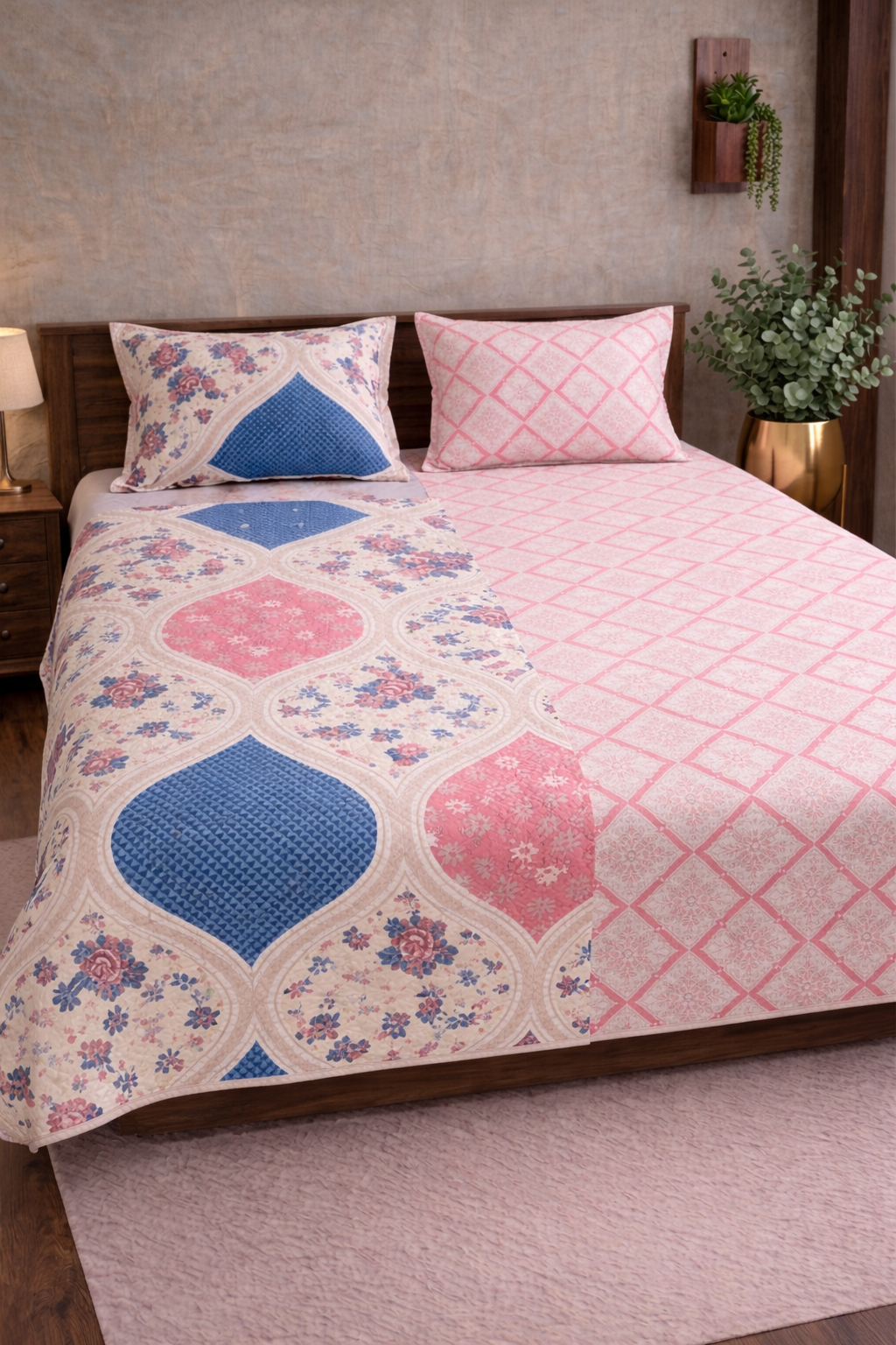 Reversible Double Sided Quilted Bedcover