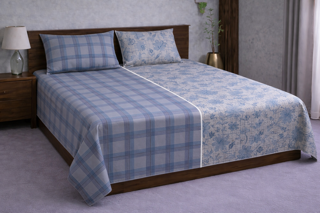 Reversible Double Sided Bedsheet Set