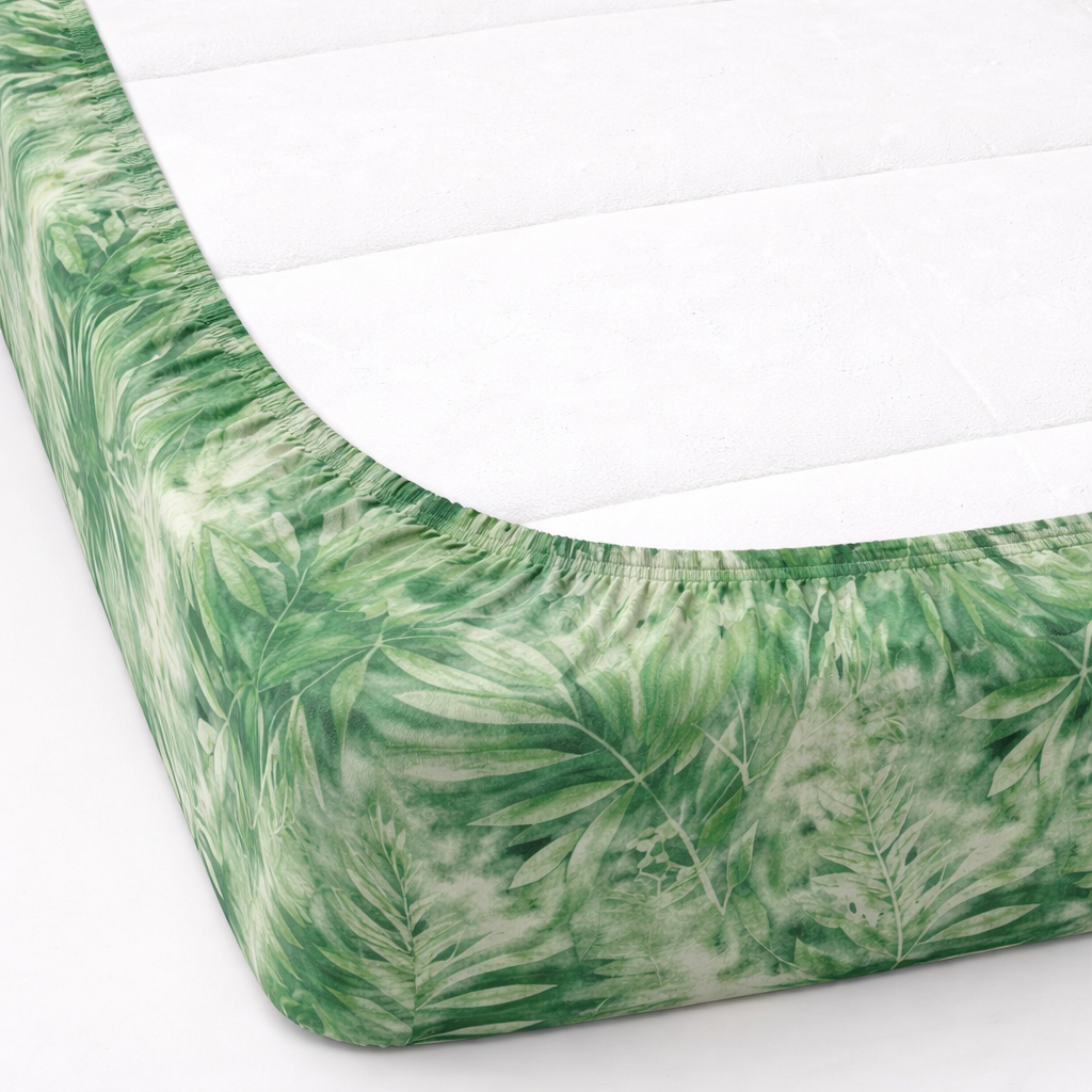 Skyfit- Digital Printed Elastic Fitted Bedsheet Set