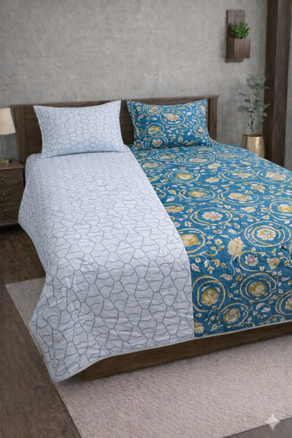 Reversible Double Sided Quilted Bedcover
