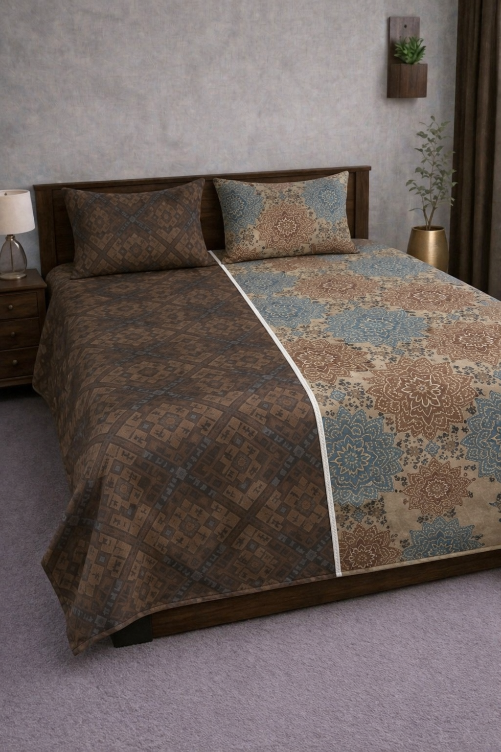 Reversible Double Sided Bedsheet Set