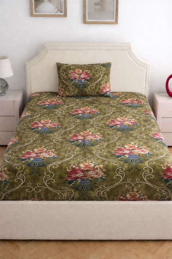 Everyday Designer Printed Single Bedsheet Set