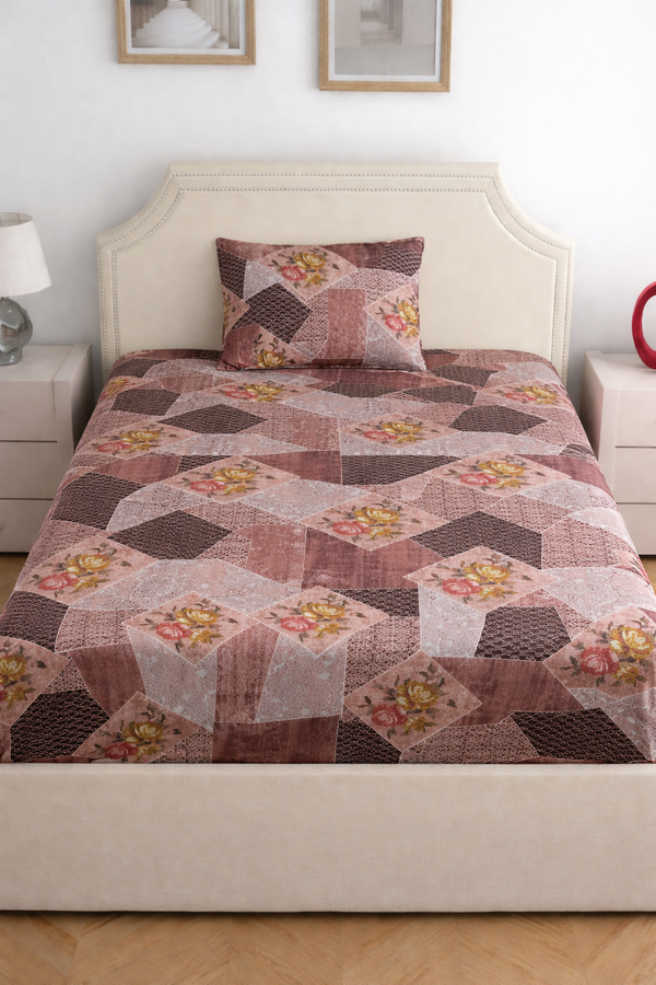 Everyday Designer Printed Single Bedsheet Set