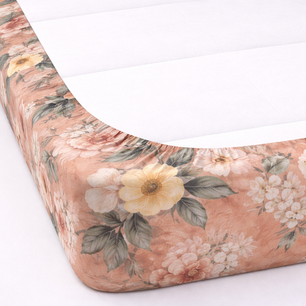 Skyfit- Digital Printed Elastic Fitted Bedsheet Set