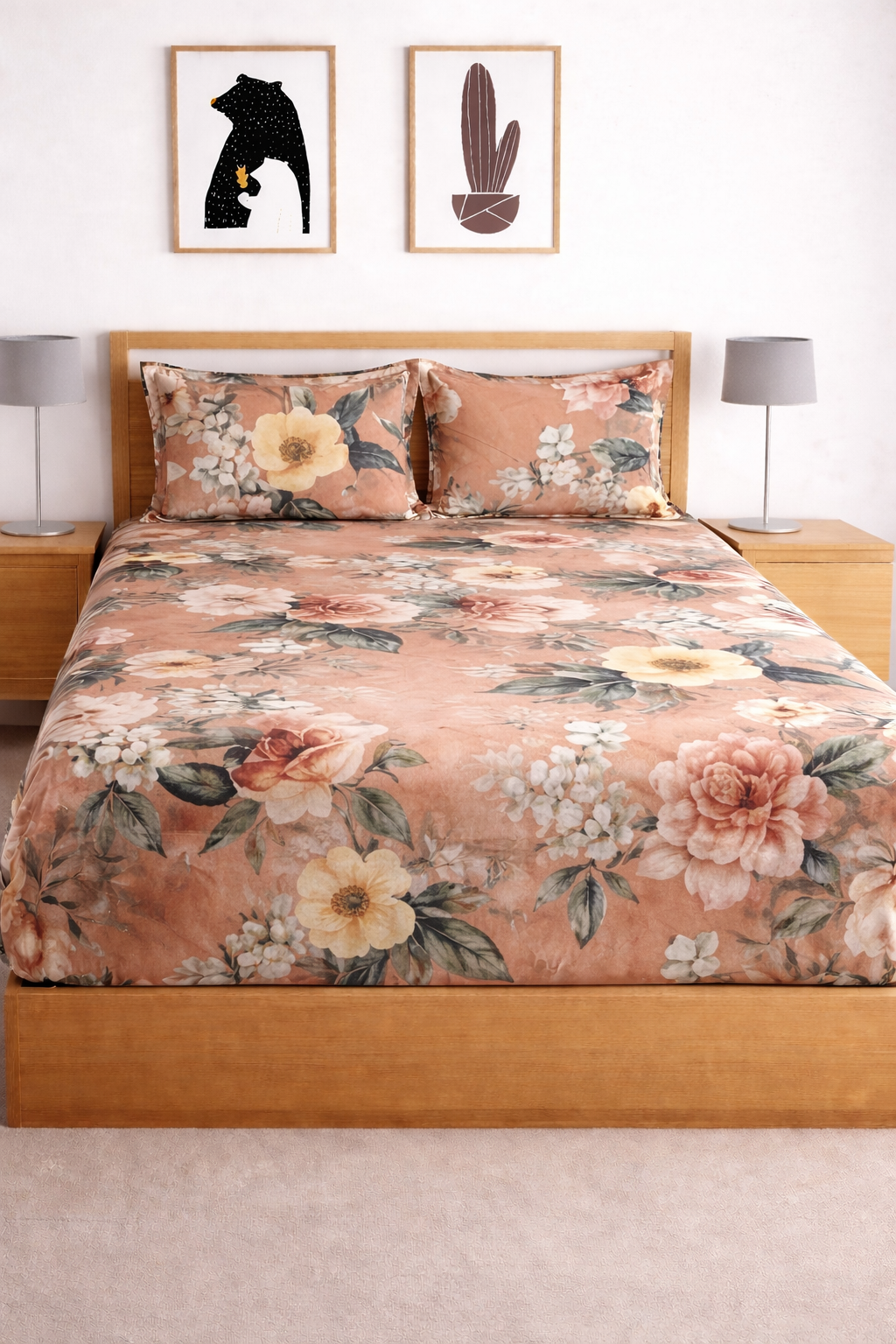 Skyfit- Digital Printed Elastic Fitted Bedsheet Set