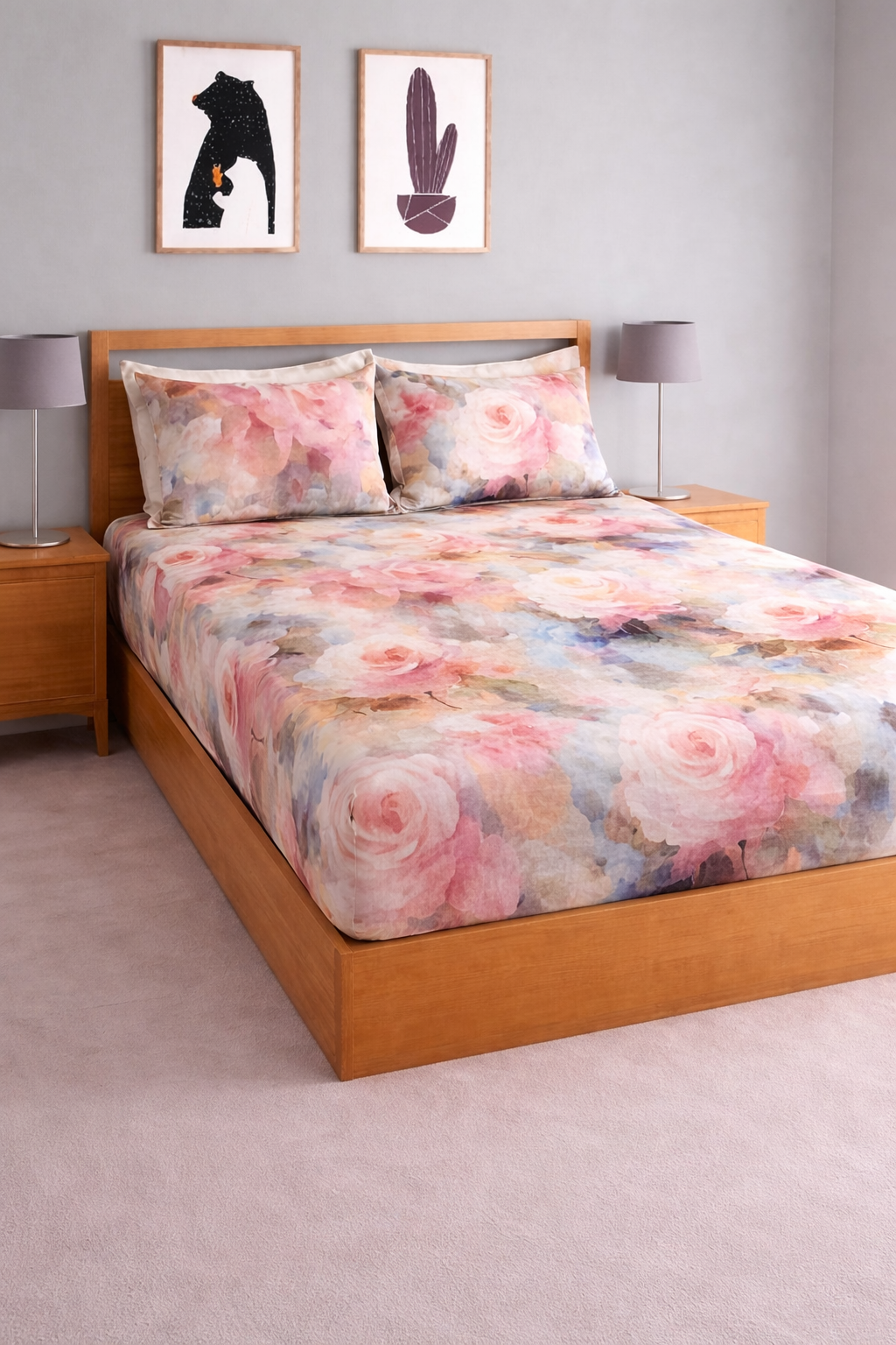 Starfit- Digital Printed Elastic Fitted Bedsheet set