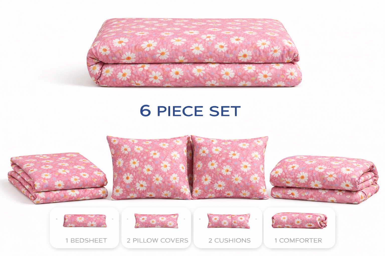Soft feel 6Pc Bedding set