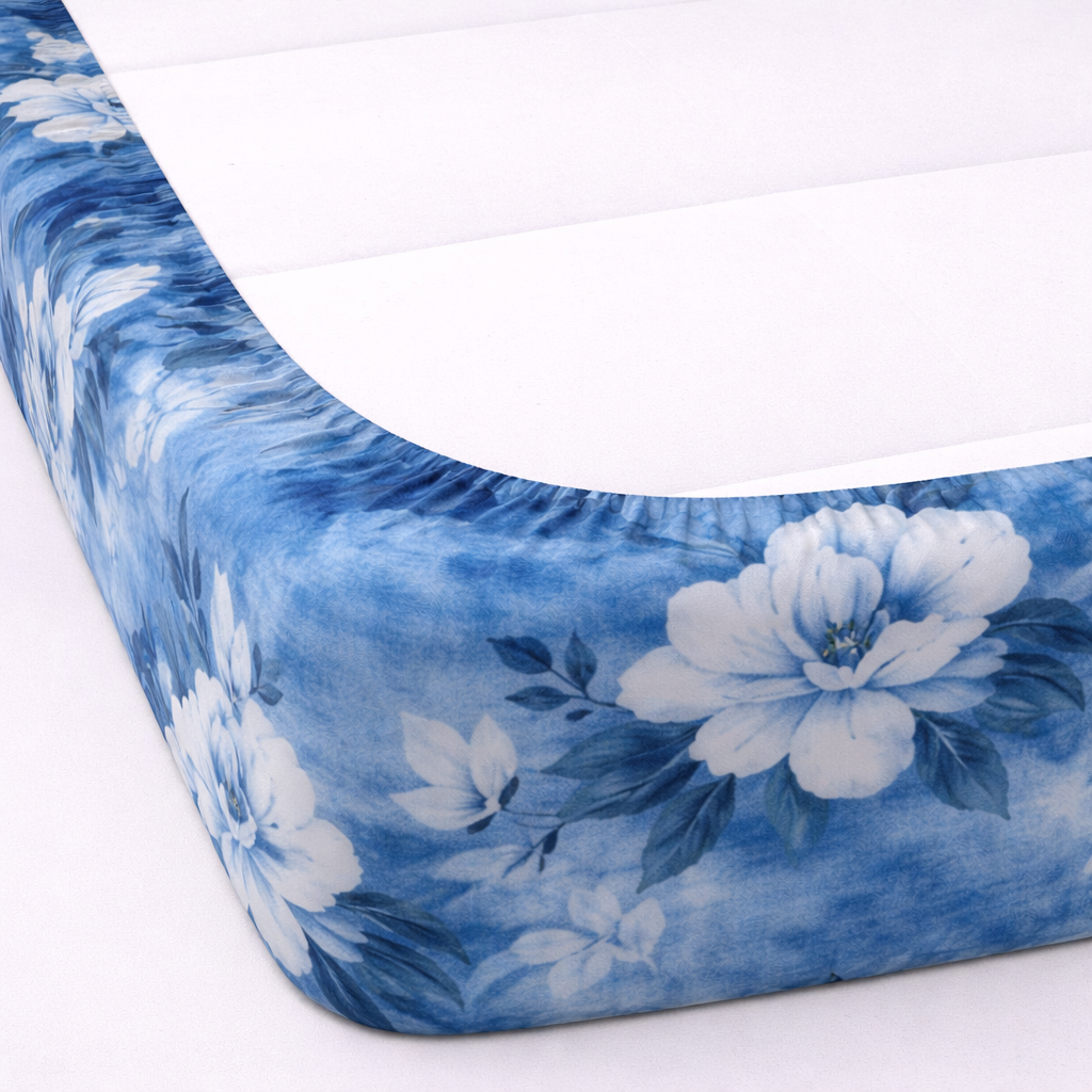 Skyfit- Digital Printed Elastic Fitted Bedsheet Set