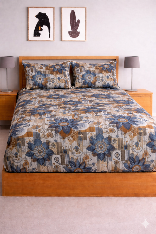 Soft Digital Elastic Fitted Bedsheet