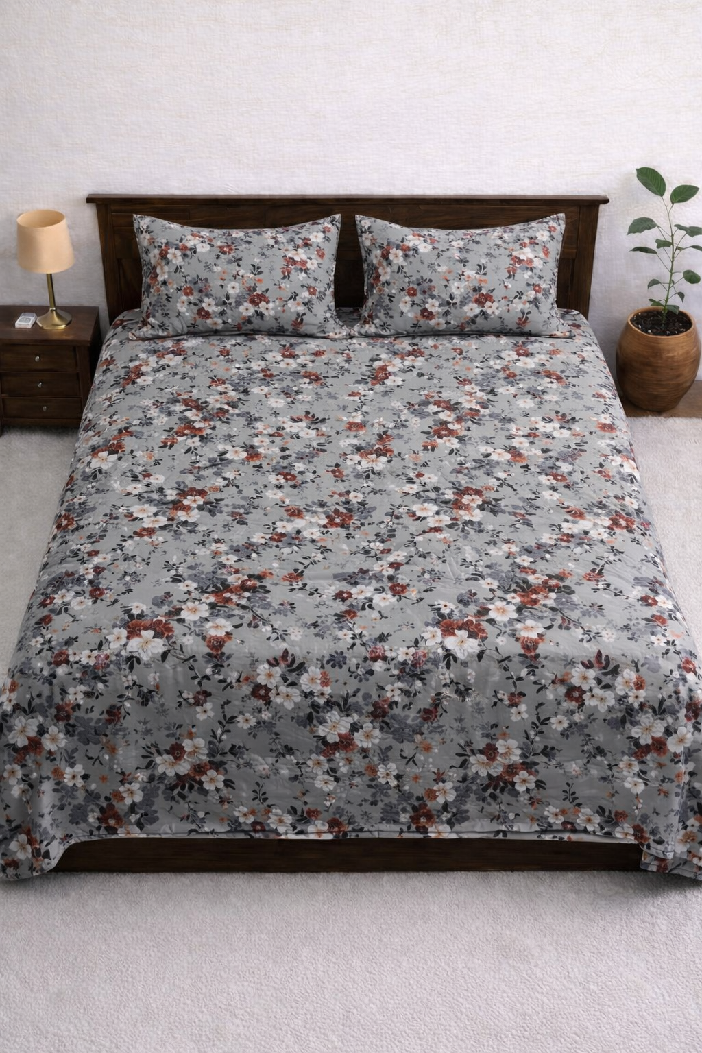 Boston Floral Print Packed Bedsheet set