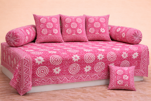 Pure Cotton Fabric Dabu Handblock Printed Single Bedsheet with Pillow Cover