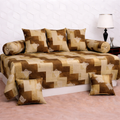 Rotary Handcrafted & Printed 8 Pcs Diwan Set