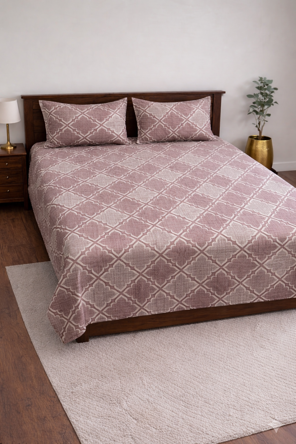 Boston Square Print Packed Bedsheet Set