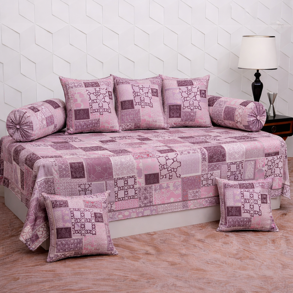 Safari Handcrafted & Printed 8 Pcs Diwan Set