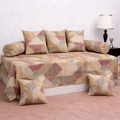 Rotary Handcrafted & Printed 8 Pcs Diwan Set